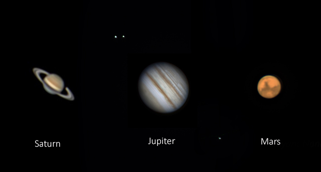 planets saturn jupiter mars