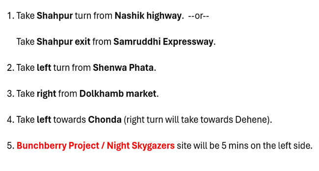 sakurli stargazing location instructions